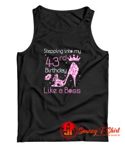 My 43Rd Birthday Like A Boss Born 1977 Tank Top