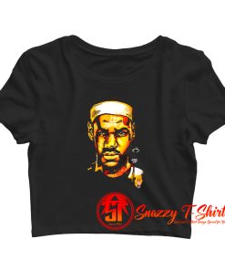 NBA Miami Head James Lebron Graphic Crop Top Shirt