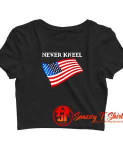 Never Kneel American Flag Crop Top Shirt