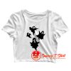 New Off White Cute Ghost Crop Top Shirt
