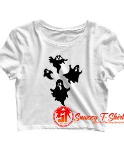 New Off White Cute Ghost Crop Top Shirt