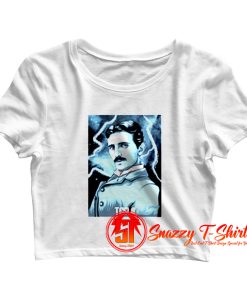 Nikola Tesla Genius Inventor Electric Crop Top Shirt