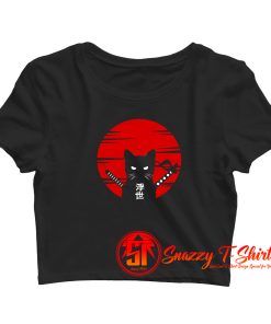 Ninja Cat Japanese Crop Top Shirt