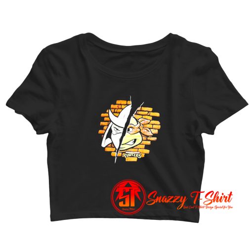 Ninja Turtles Half Raphael Shredder Crop Top Shirt