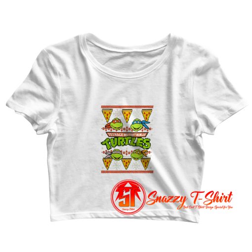 Ninja Turtles ugly christmas Crop Top Shirt
