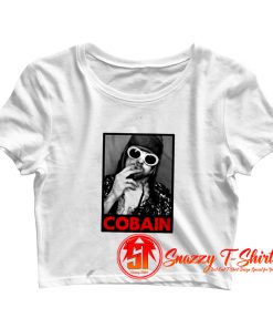 Nirvana Kurt Cobain Smoking Portrait Crop Top Shirt