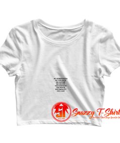 No homophobia No Violence gemuk Crop Top Shirt