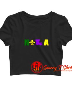 Nola Mardi Gras New Orleans Crop Top Shirt