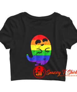 Official Ghost Halloween Gay Funny Scary Crop Top Shirt