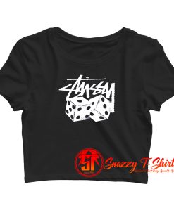 Official Stussy Pair Of Dice Crop Top Shirt