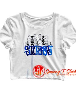 Official Stussy Pion Chess Crop Top Shirt