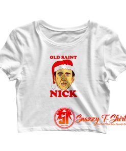 Old Saint Nick Christmas Crop Top Shirt