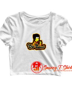 Old School Homer Simpson Funny Crop Top Shirt