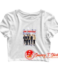One Direction Spray Paint Blue Crop Top Shirt