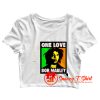 One Love Bob Marley Graphic Poster Crop Top Shirt