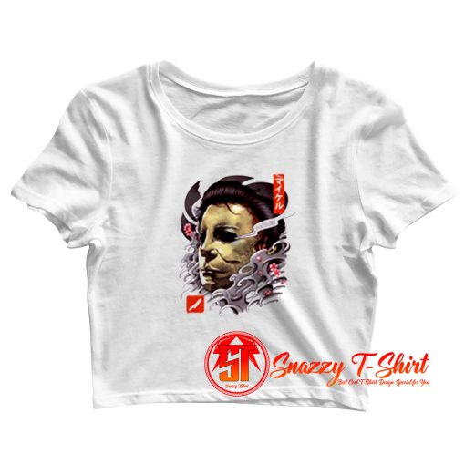Oni Slasher Mask Crop Top Shirt