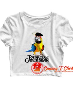 Parrots Of The Caribbean Pirates Halloween Costume Crop Top Shirt