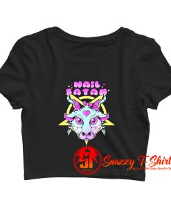 Pastel Goth Hail Satan Crop Top Shirt
