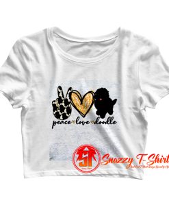 Peace Love Doodle Crop Top Shirt