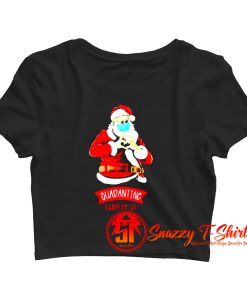 Peace Love Quarantine Christmas Crop Top Shirt