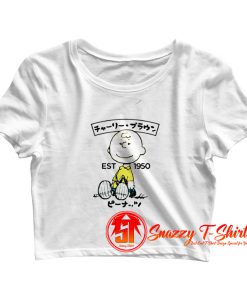Peanuts Charlie Brown Kanji Crop Top Shirt
