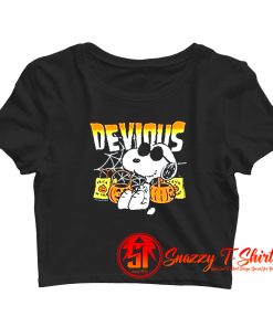 Peanuts Snoopy Devious Halloween Crop Top Shirt