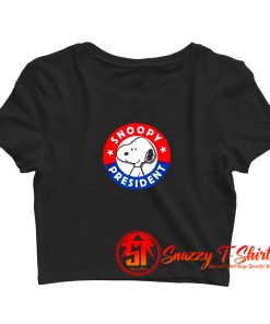 Peanuts Snoopy For President Crop Top Shirt