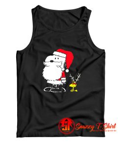 Peanuts Snoopy Woodstock Antlers Santa Claus Tank Top