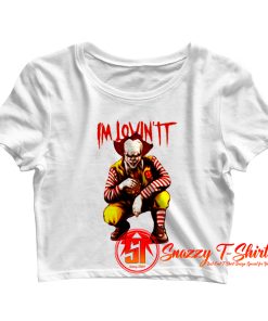 Pennywise Parody McDonalds Funny Crop Top Shirt