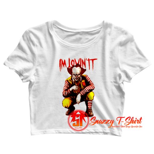 Pennywise Parody McDonalds Funny Crop Top Shirt