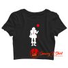 Pennywise With Balloon Halloween Crop Top Shirt