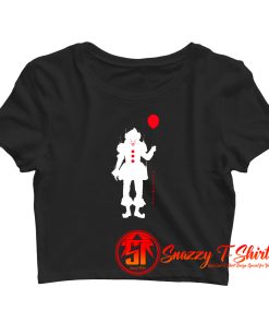 Pennywise With Balloon Halloween Crop Top Shirt