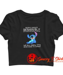 People Should Not Expecting Normal From Me Stitch Crop Top Shirt