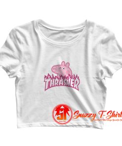 Peppa Pig Thrasher Pink Line Crop Top Shirt
