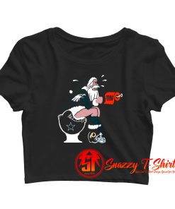 Philadelphia Eagles Santa Dallas Cowboys Toilet Funny Crop Top Shirt