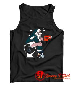 Philadelphia Eagles Santa Dallas Cowboys Toilet Funny Tank Top