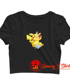 Pikachu Eating Ramen Crop Top Shirt