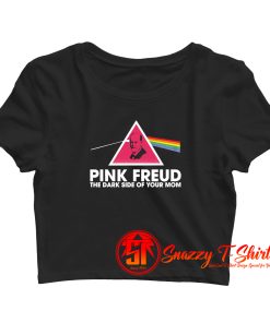 Pink Freud Graphic Crop Top Shirt