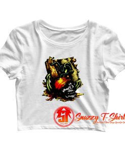 Pirates Of The Caribbean skull Crop Top Shirt