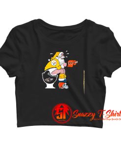 Pittsburgh Steelers Santa Baltimore Ravens Toilet Crop Top Shirt