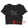 Please Excuse Me For Being Anti Social Crop Top Shirt