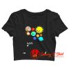 Pluto Planet Solar System Dwarf Planets Space Astronaut Crop Top Shirt