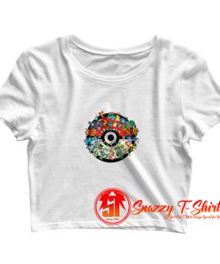 Pokemon Pokeball Collage Crop Top Shirt