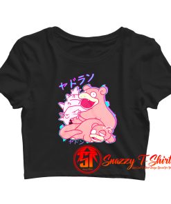 Pokemon Slowpoke and Slowbro Crop Top Shirt