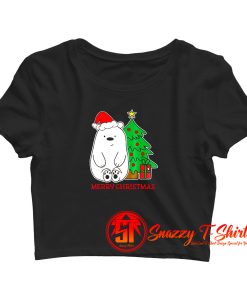 Polar Bear Christmas Crop Top Shirt