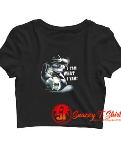 Popeye I Yam What I Yam Gangster Crop Top Shirt
