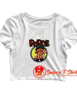 Popeye The Sailorman Halftone Comic Crop Top Shirt