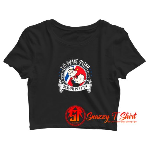 Popeye US Coast Guard Semper Paratu Crop Top Shirt