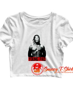 Potrait Young Pac Thug Life Crop Top Shirt