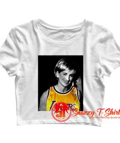 Princess Diana Wearing Los Angeles LA Lakers Jersey Crop Top Shirt